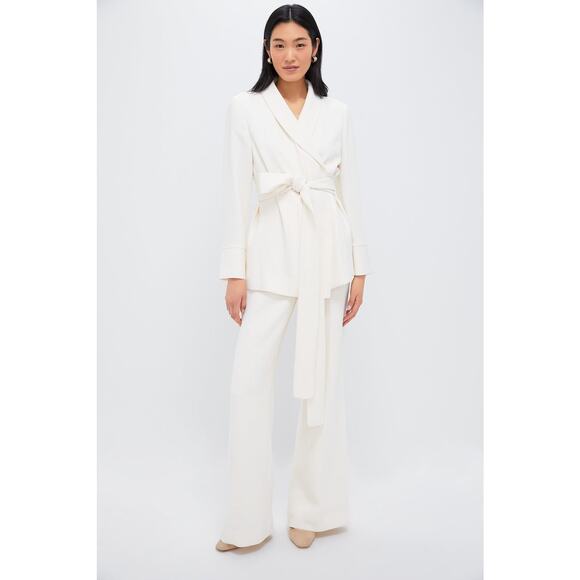 TUCKERNUCK Pearl White Crepe Versailles Pant Size 14 NWT Retail $228 Tuckernuck - Picture 4 of 8